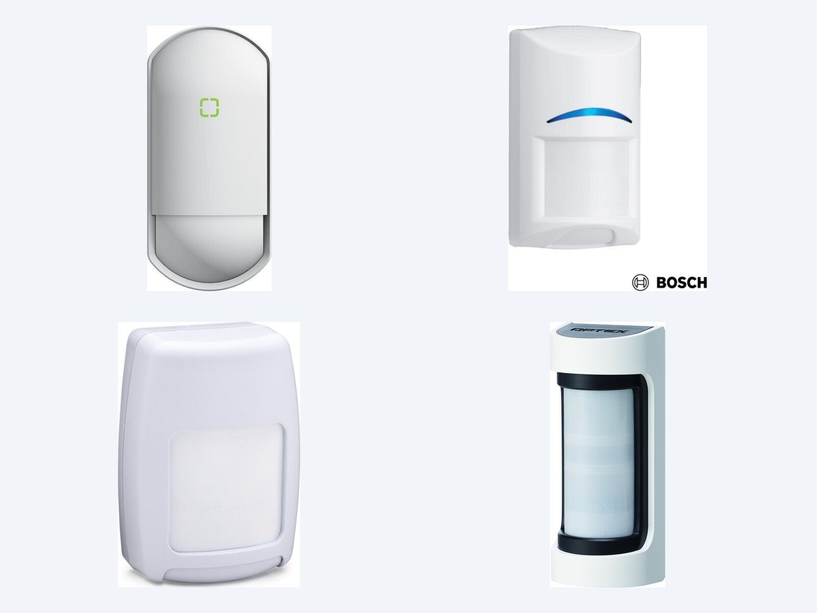 PIR, door & glass-break sensors